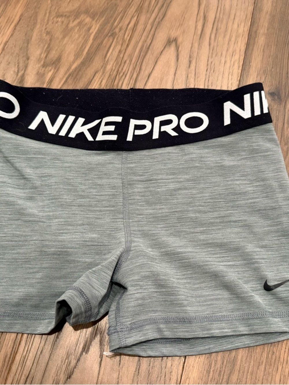 Nike Pro Dri-FIT 3" Compression Shorts - Heather Gray Womens M
